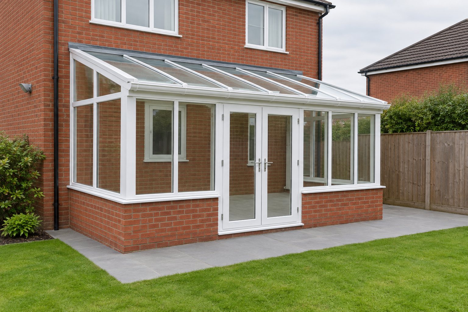 Lean-to conservatory (illustration) – an illustration of the style, not an installed job