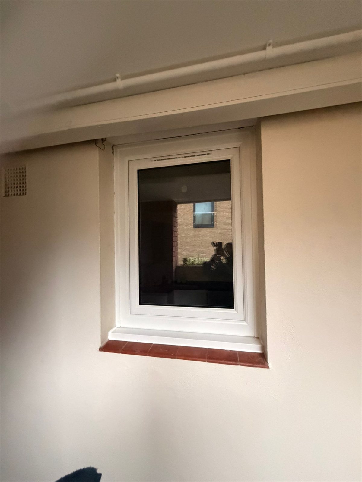 White tilt and turn window, inside view, London, fitted by Termopane Windows