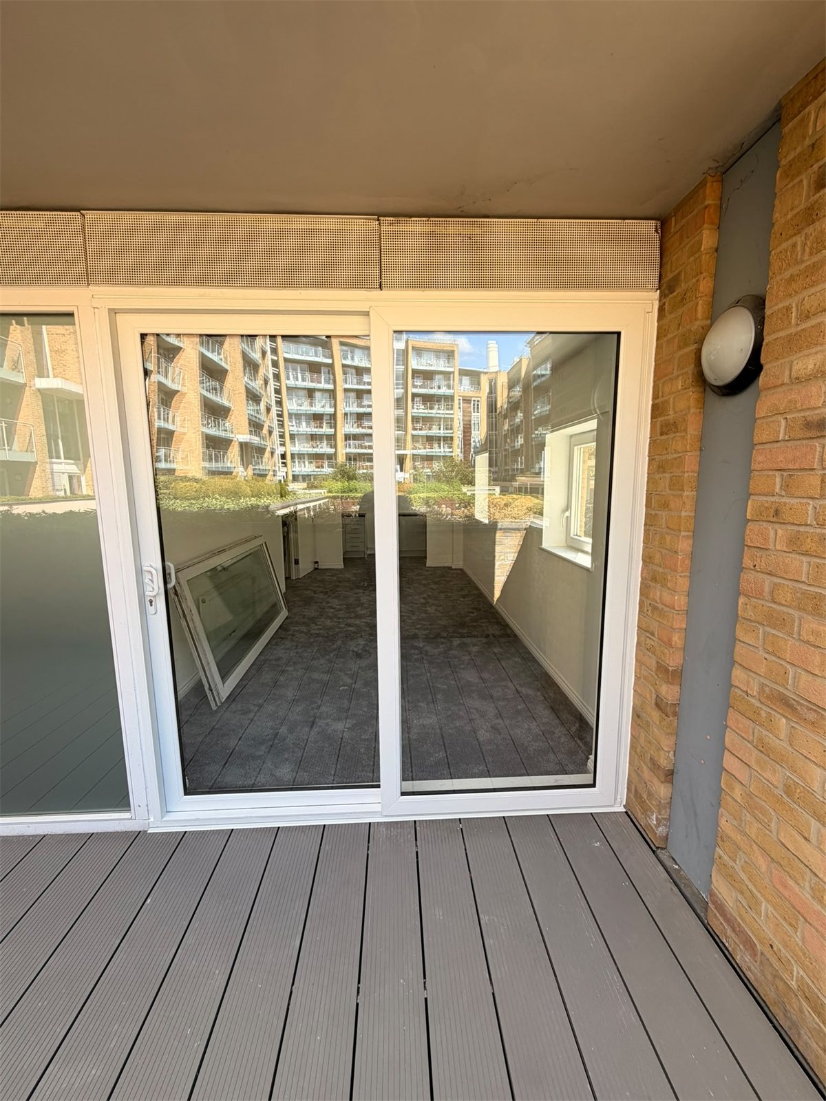 uPVC sliding patio door from the balcony, London, fitted by Termopane Windows