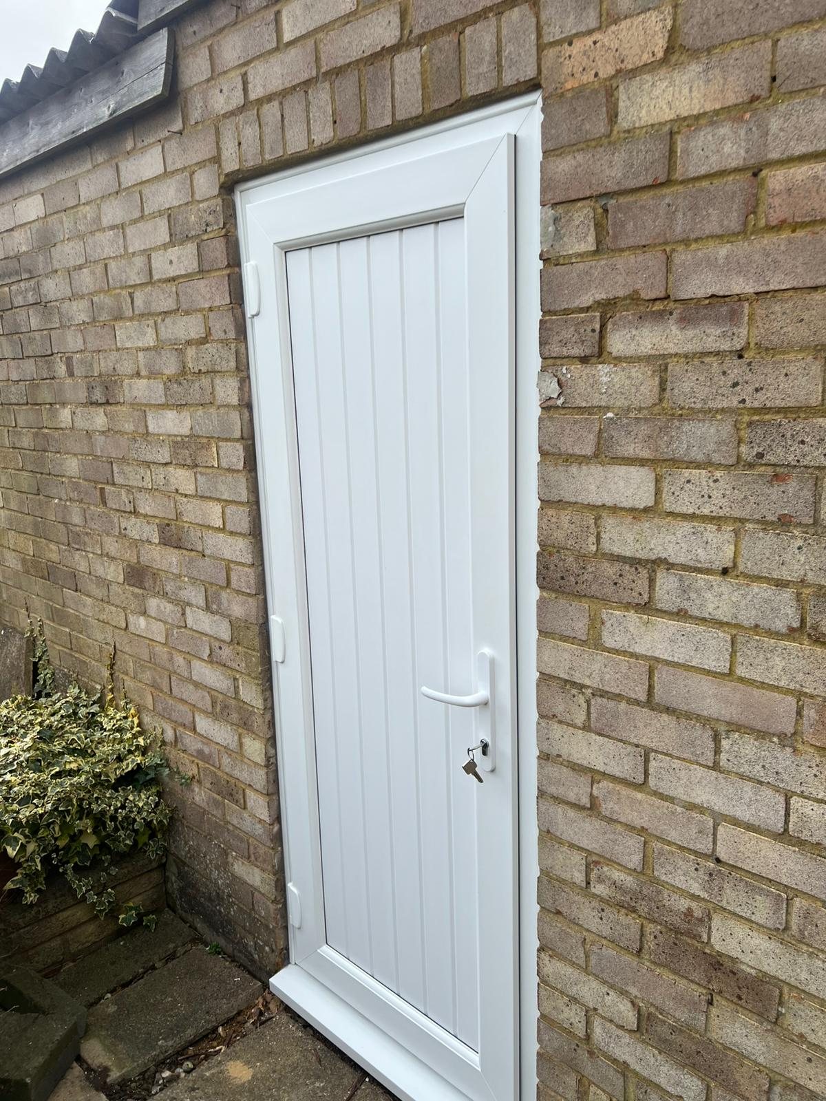 White uPVC storage door, Luton, fitted by Termopane Windows