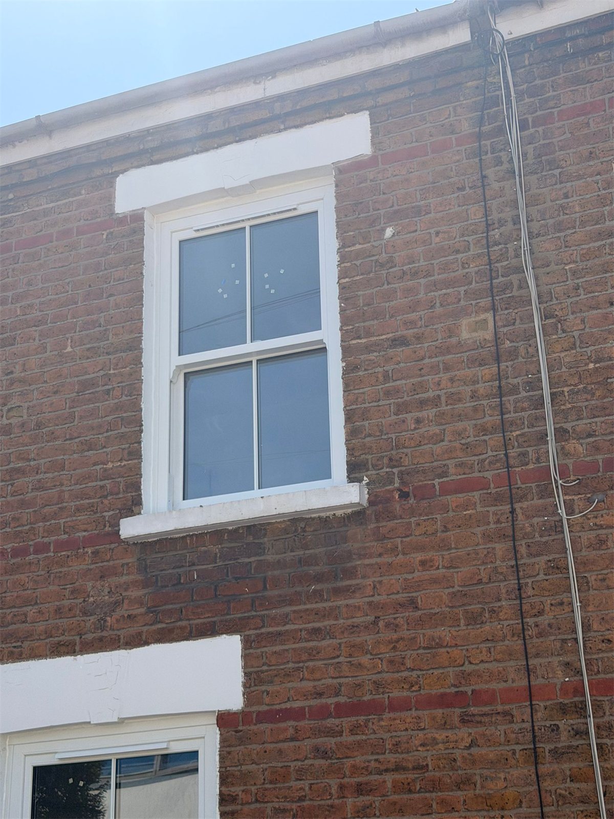 White vertical sliding sash window with Georgian bars, London, fitted by Termopane Windows