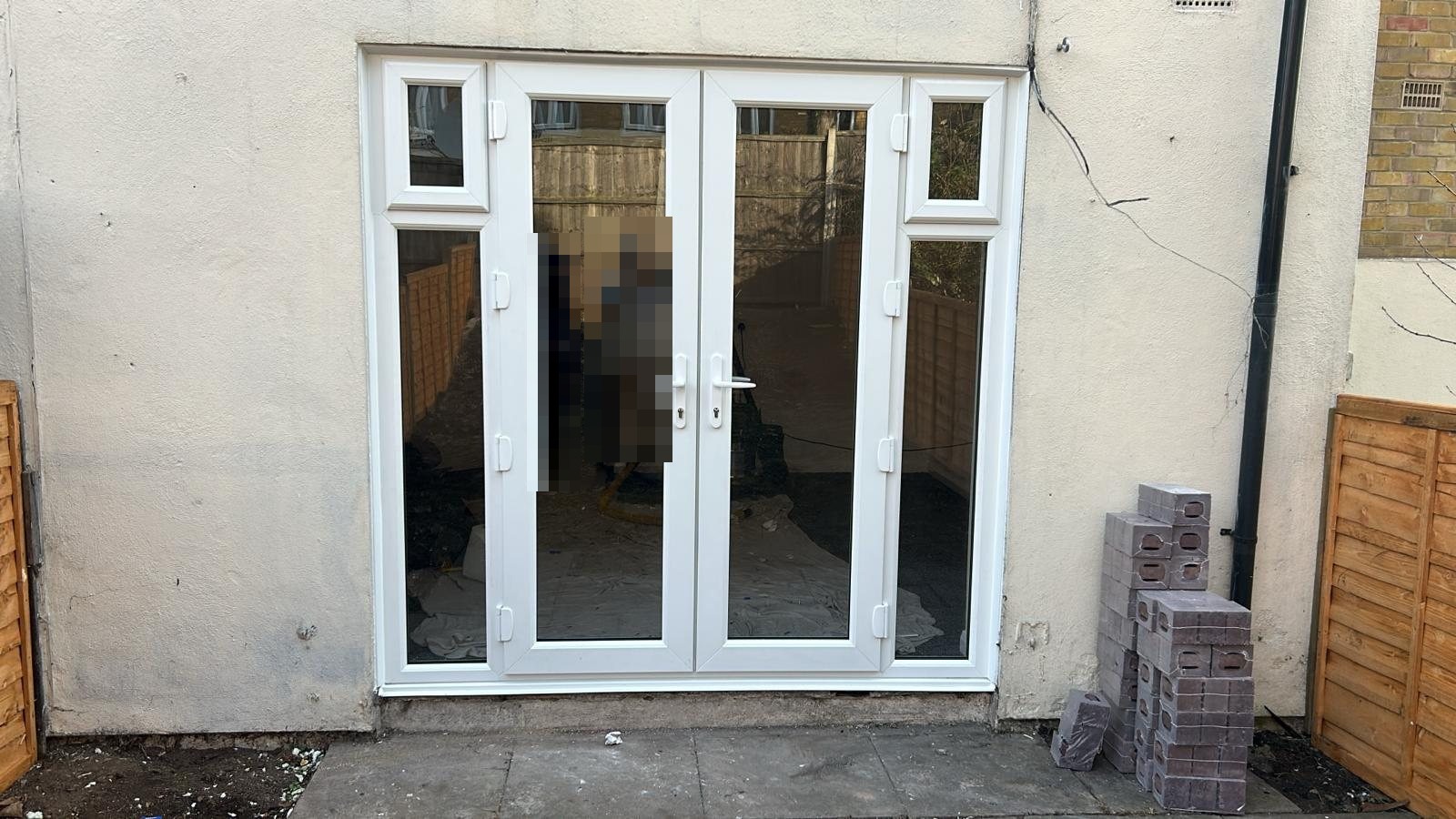 White French doors with side panels, London, fitted by Termopane Windows