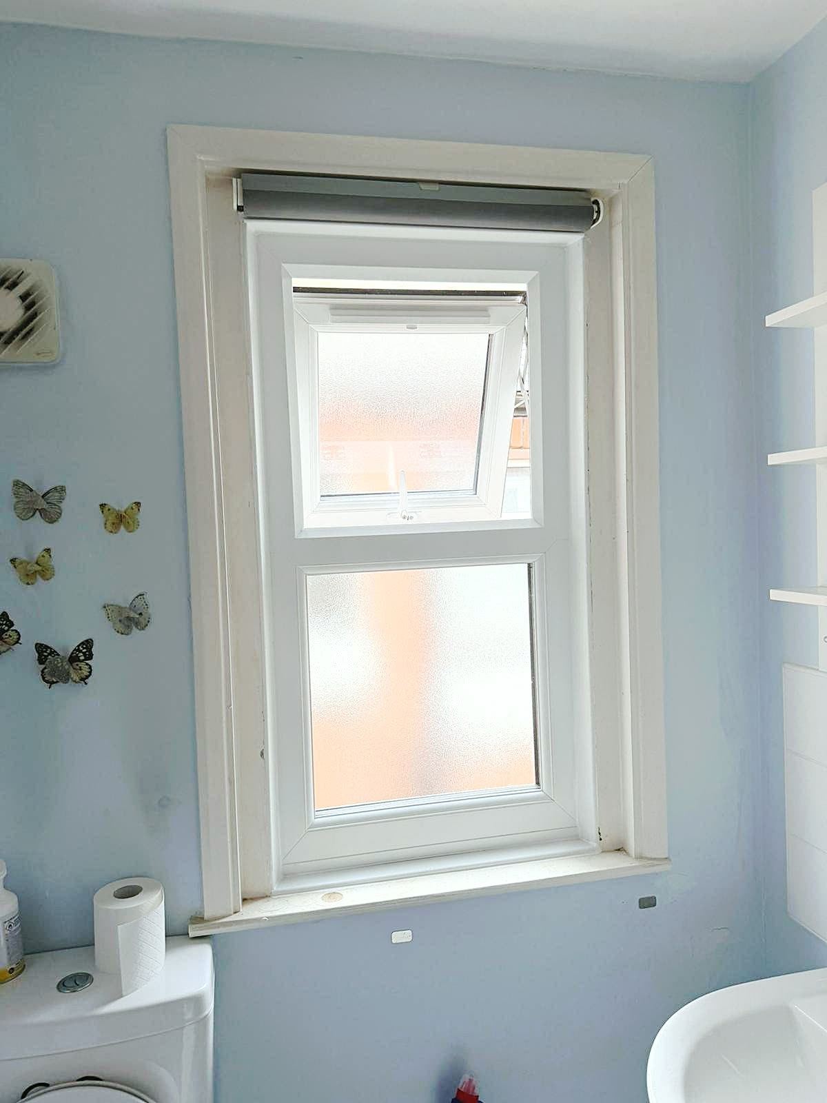 Bathroom window with obscure glass, London, fitted by Termopane Windows