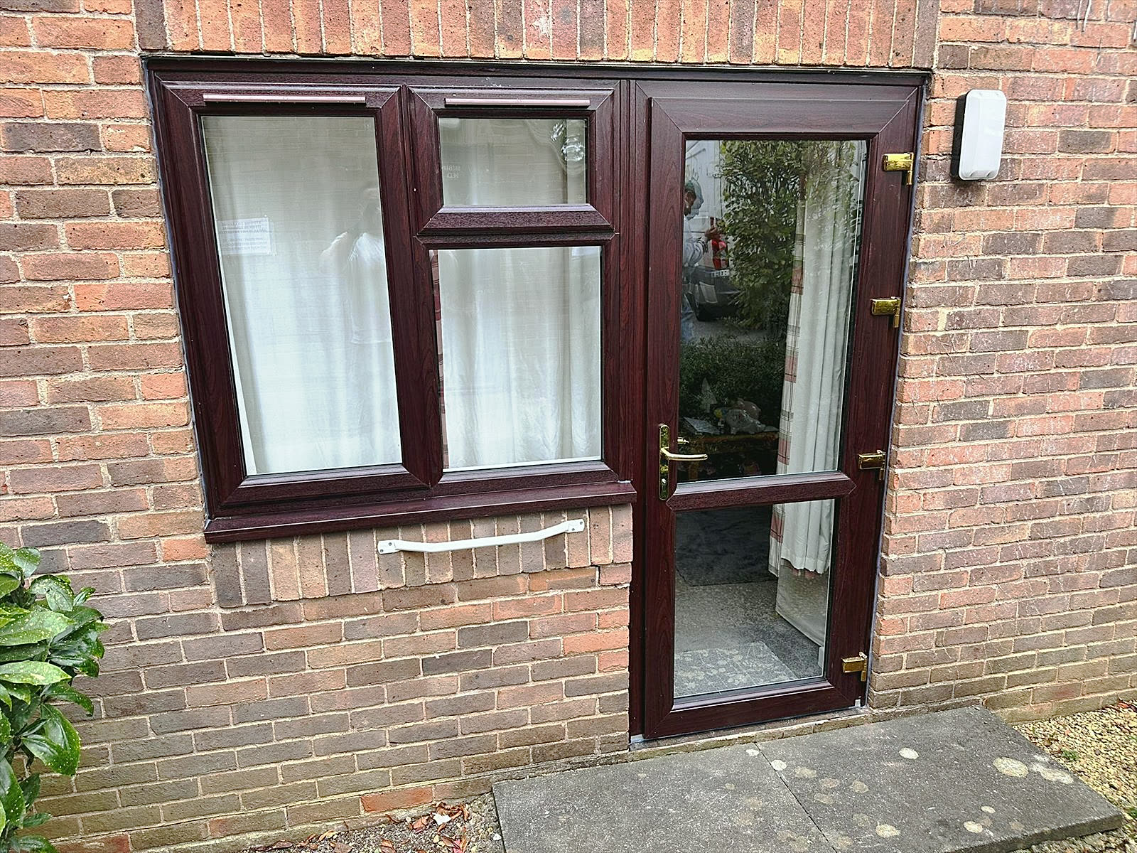 Woodgrain uPVC back door and window, London, fitted by Termopane Windows
