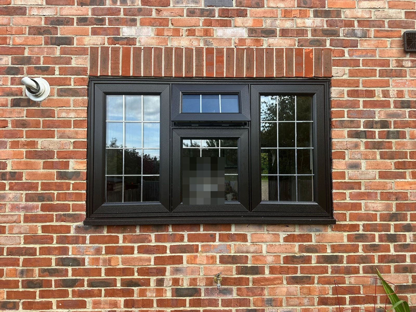Black flush sash window with Georgian bars, St Albans, fitted by Termopane Windows