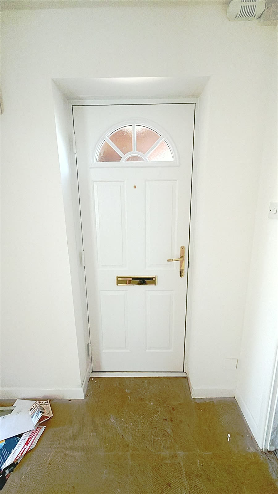 White composite door from the hallway, Woking, fitted by Termopane Windows