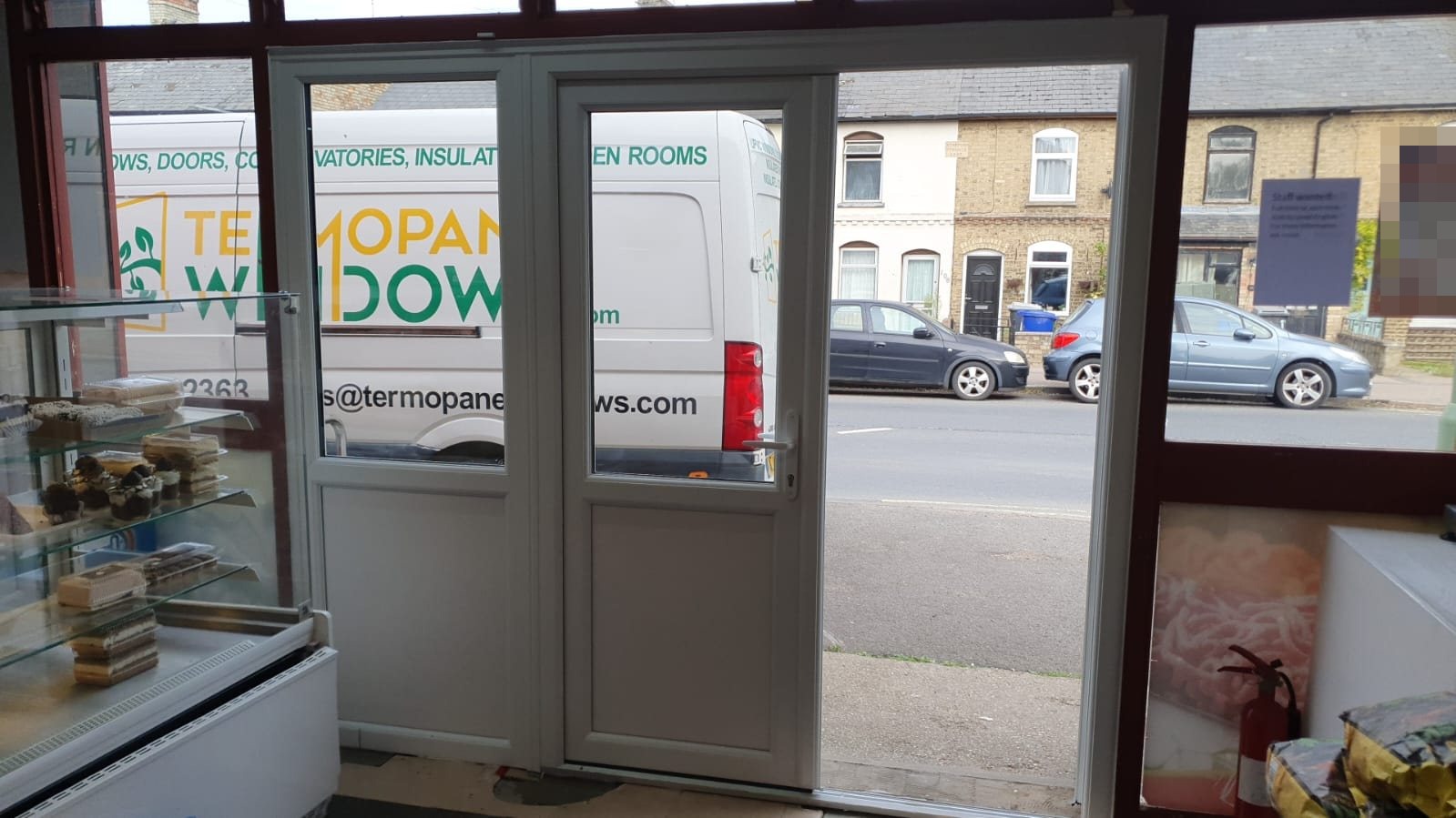 uPVC shopfront doors fitted by Termopane Windows in Milton Keynes